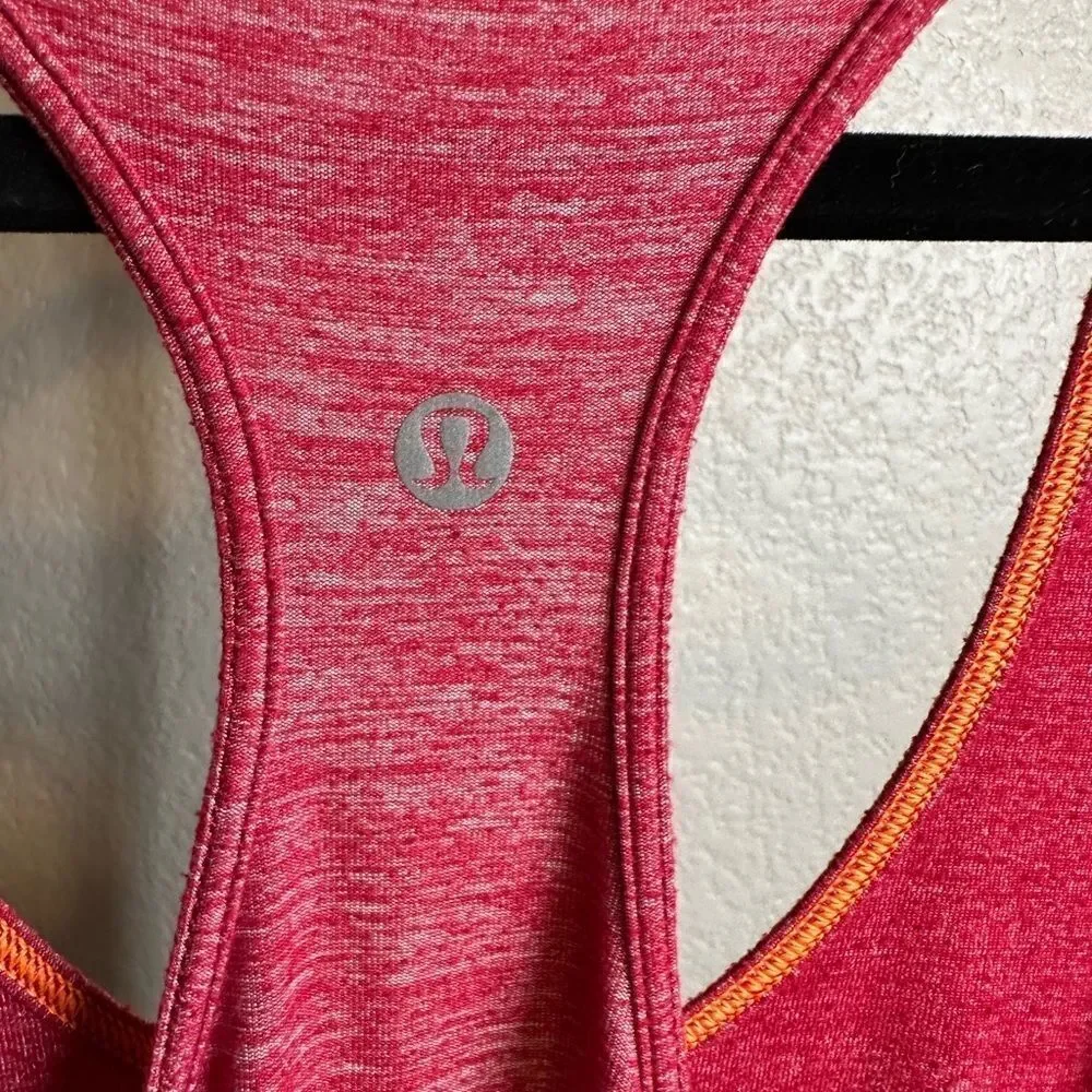 EUC - Lululemon Athletica Women’s Heather Red Tank Athletic - Size 6/8